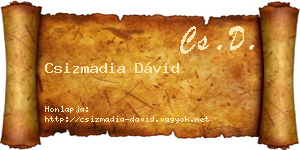 Csizmadia Dávid névjegykártya
