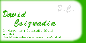 david csizmadia business card