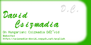 david csizmadia business card
